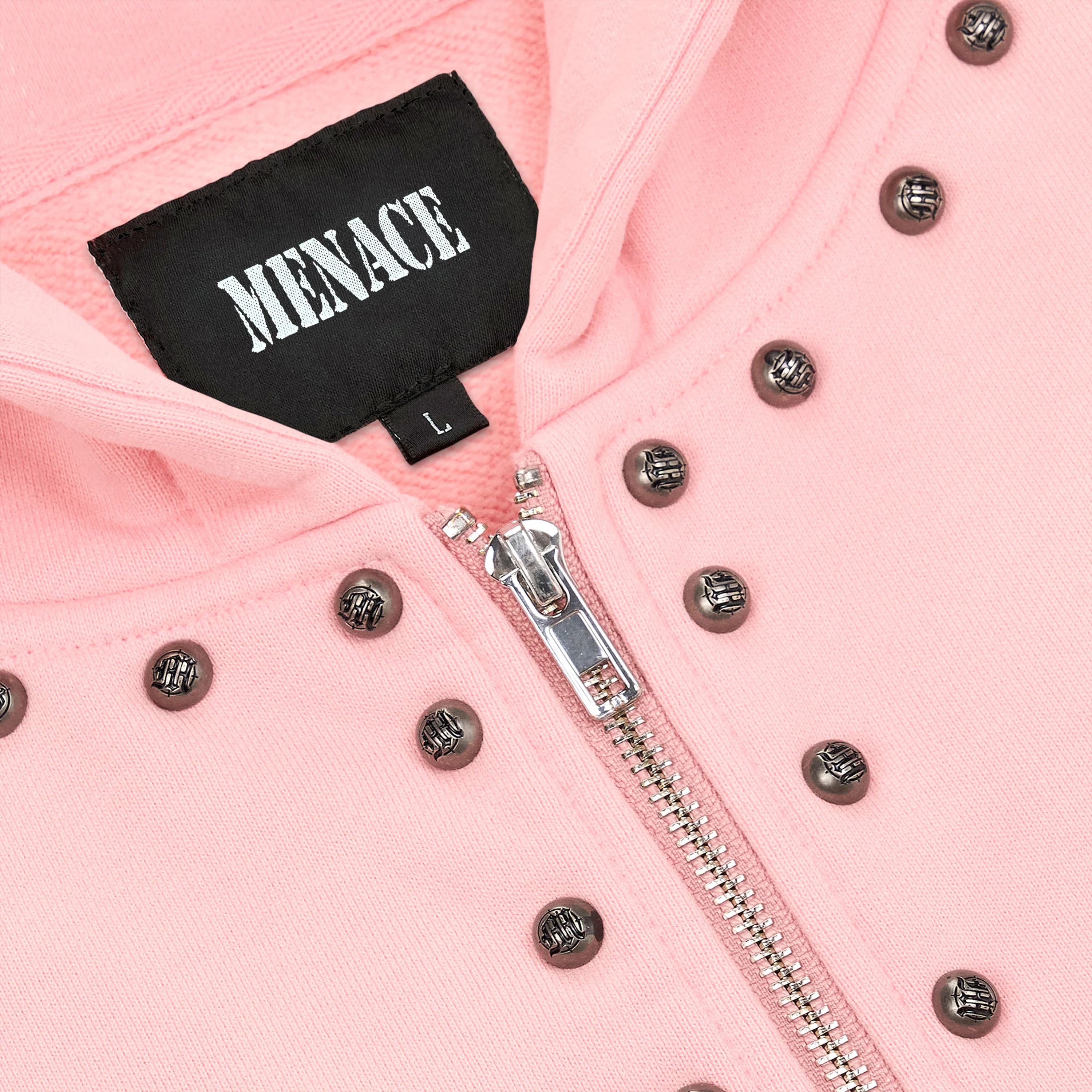 METAL RIVET ZIP-UP HOODIE - Image 3