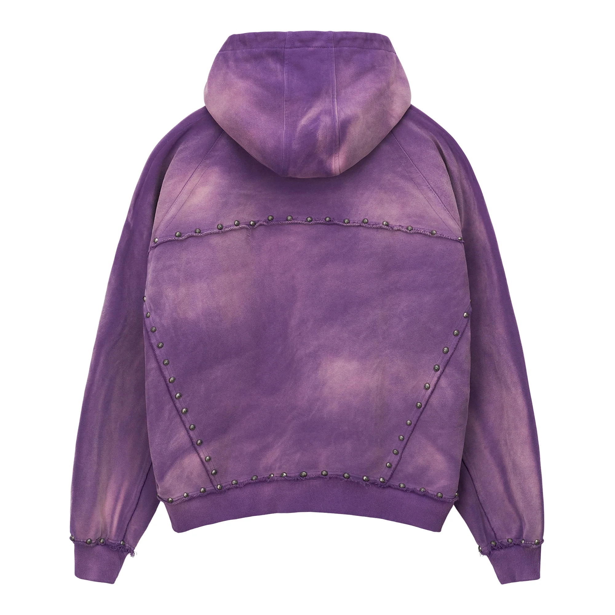 METAL RIVET ZIP-UP HOODIE - Image 2