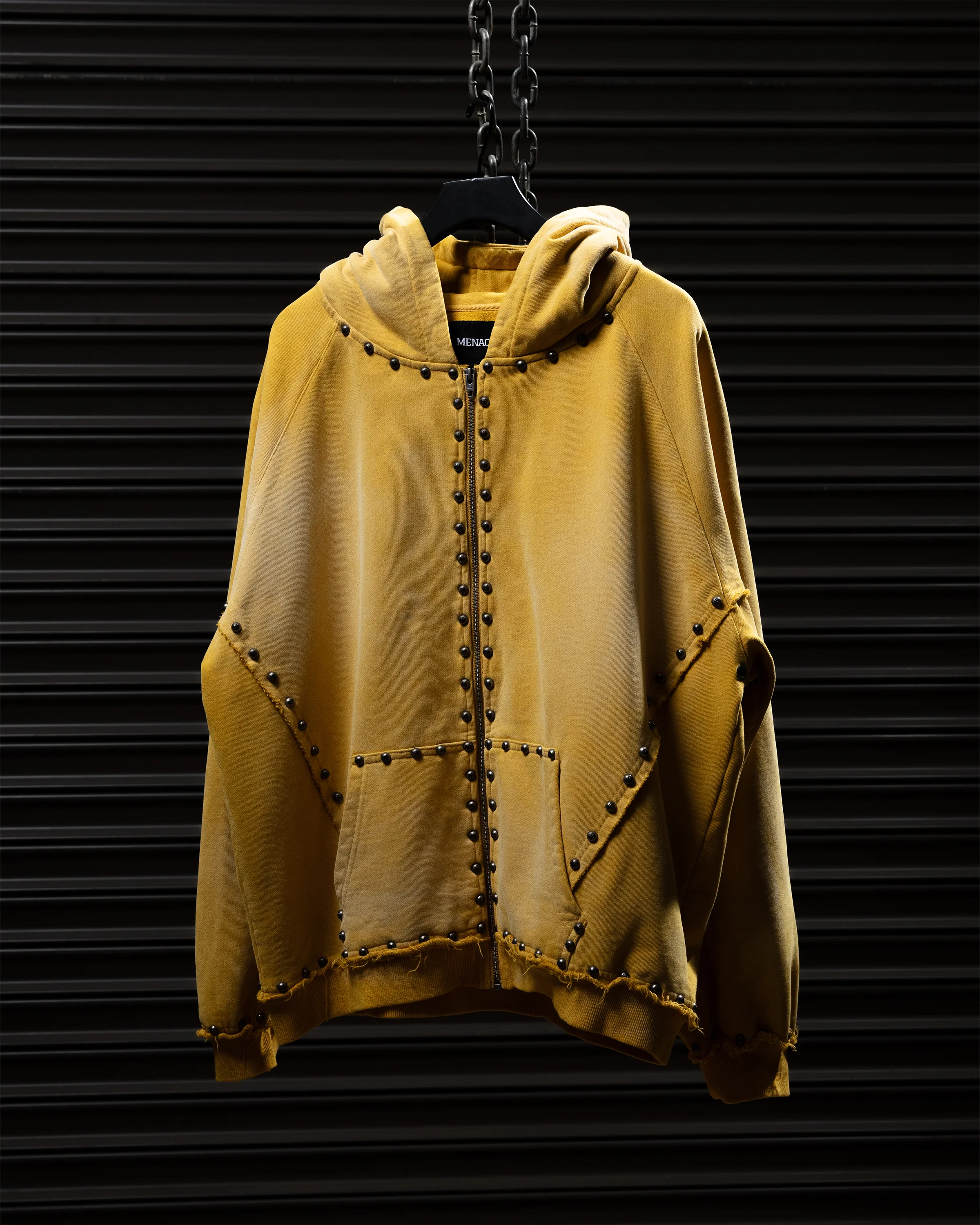 METAL RIVET ZIP-UP HOODIE - Image 7