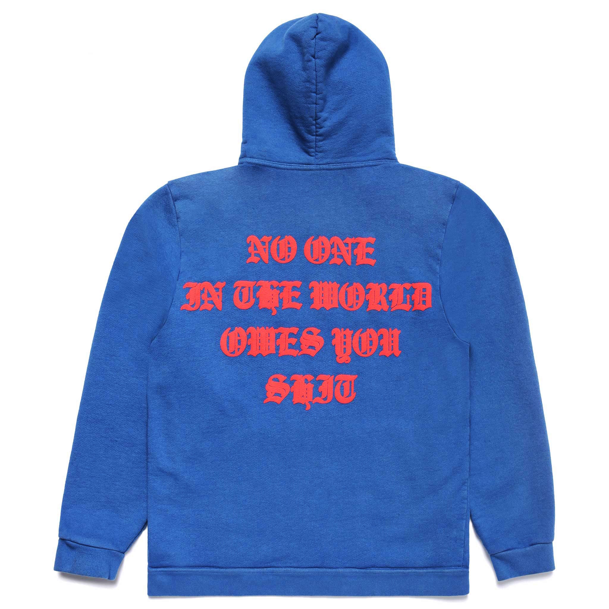NO ONE IN THE WORLD OWES YOU SHIT ZIP-UP HOODIE - Image 2