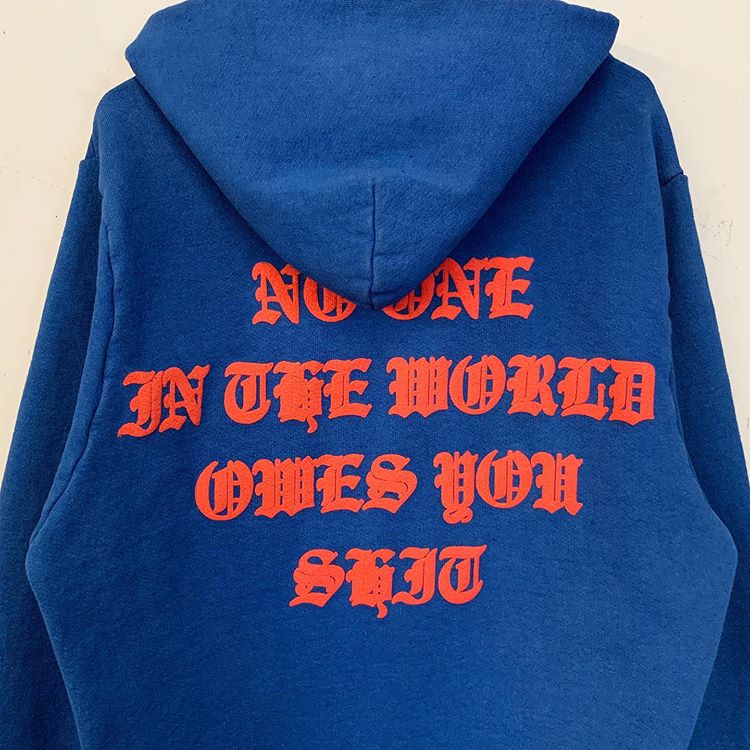 NO ONE IN THE WORLD OWES YOU SHIT ZIP-UP HOODIE - Image 4