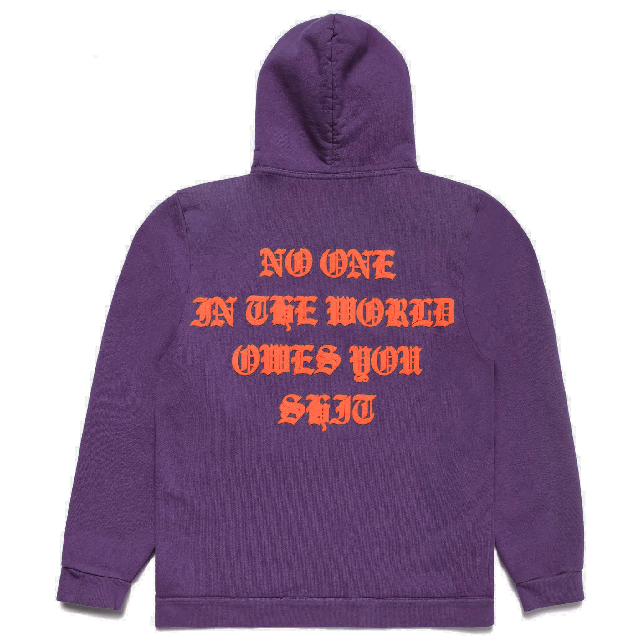 NO ONE IN THE WORLD OWES YOU SHIT ZIP-UP HOODIE - Image 2