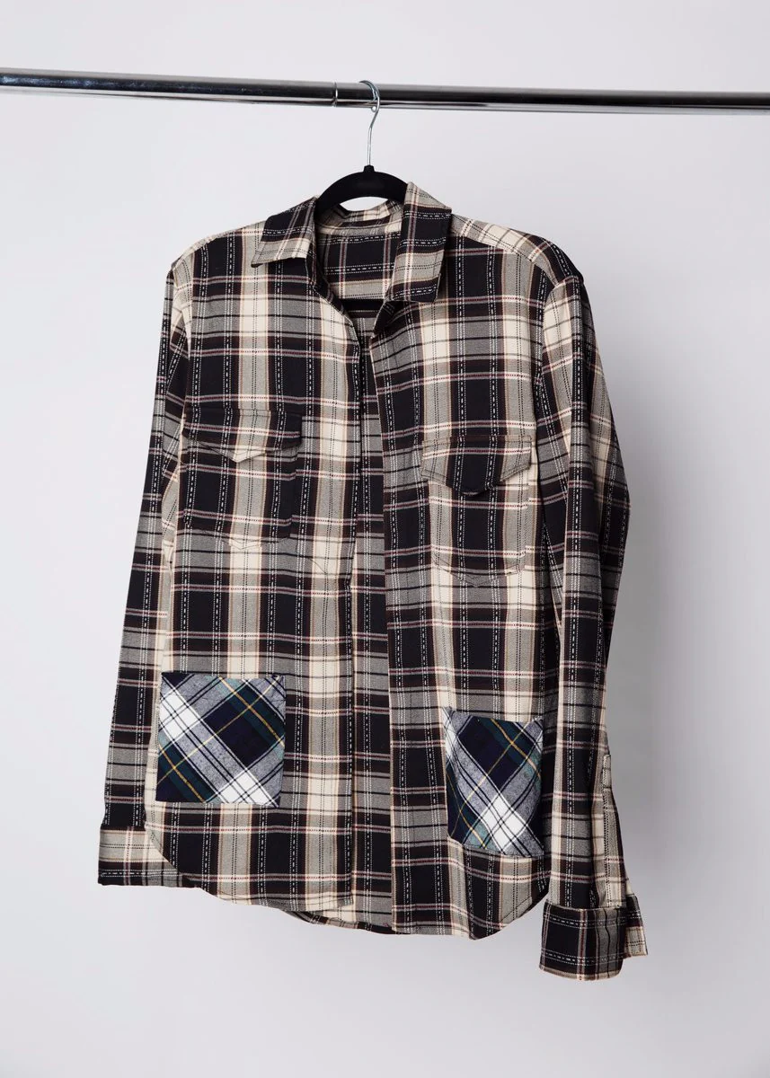 MULTI-PLAID FLANNEL BUTTON-UP - Image 3