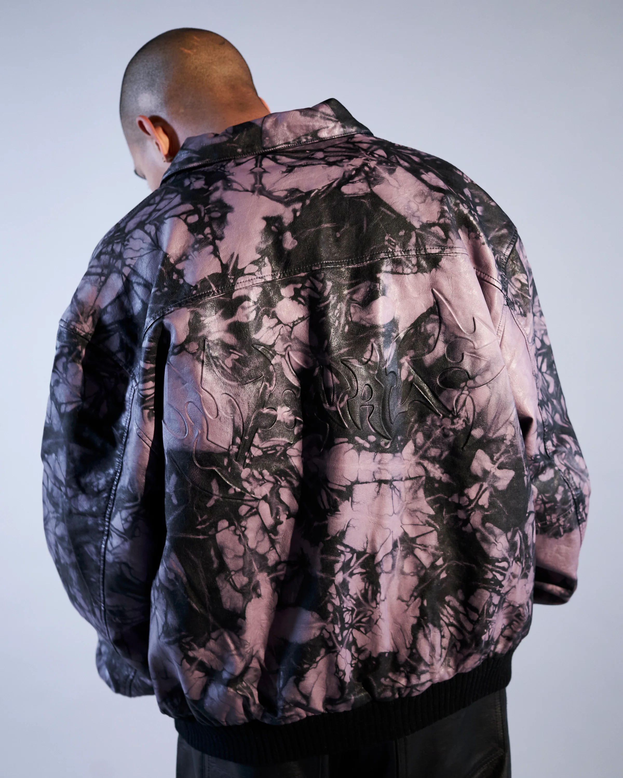 TIE-DYE LEATHER FLIGHT JACKET - Image 5