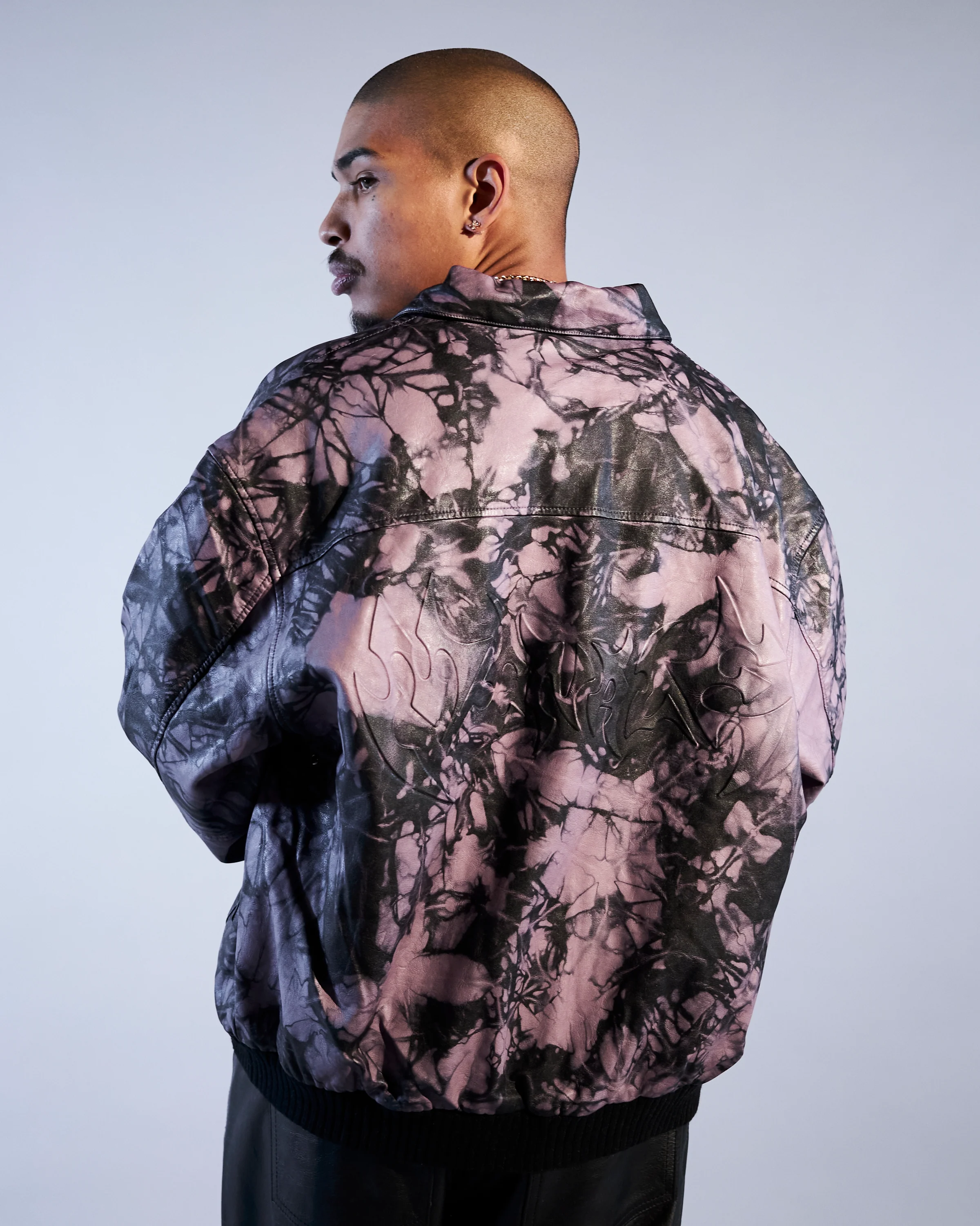TIE-DYE LEATHER FLIGHT JACKET - Image 6