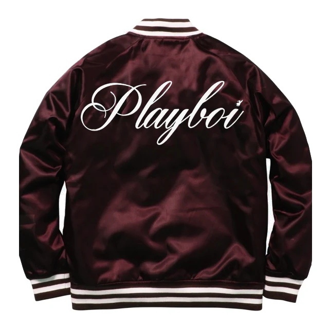 SATIN PLAYBOI BASEBALL JACKET