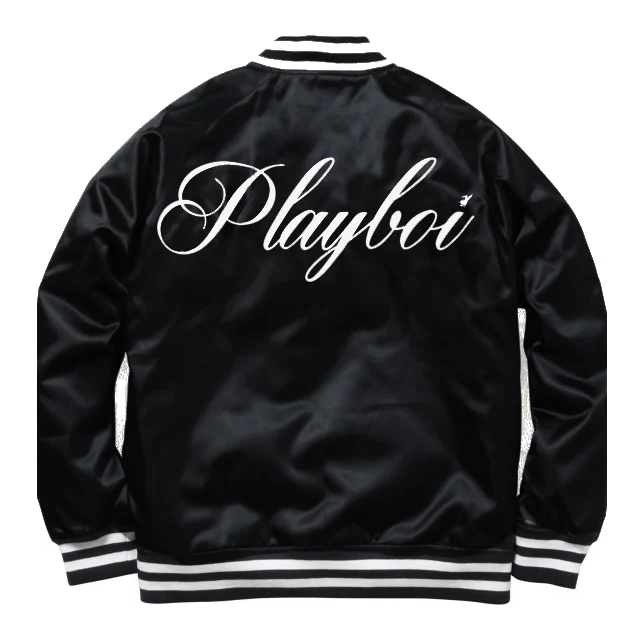 SATIN PLAYBOI BASEBALL JACKET