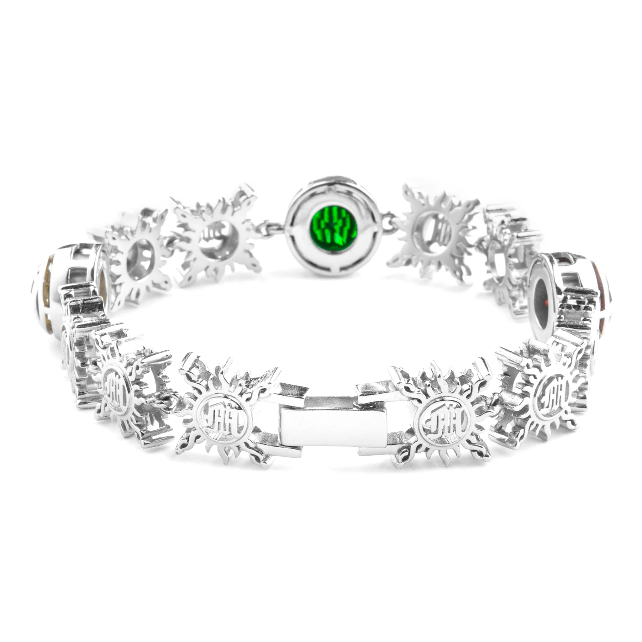.925 SILVER MONOGRAM GEMSTONE BRACELET - Image 3