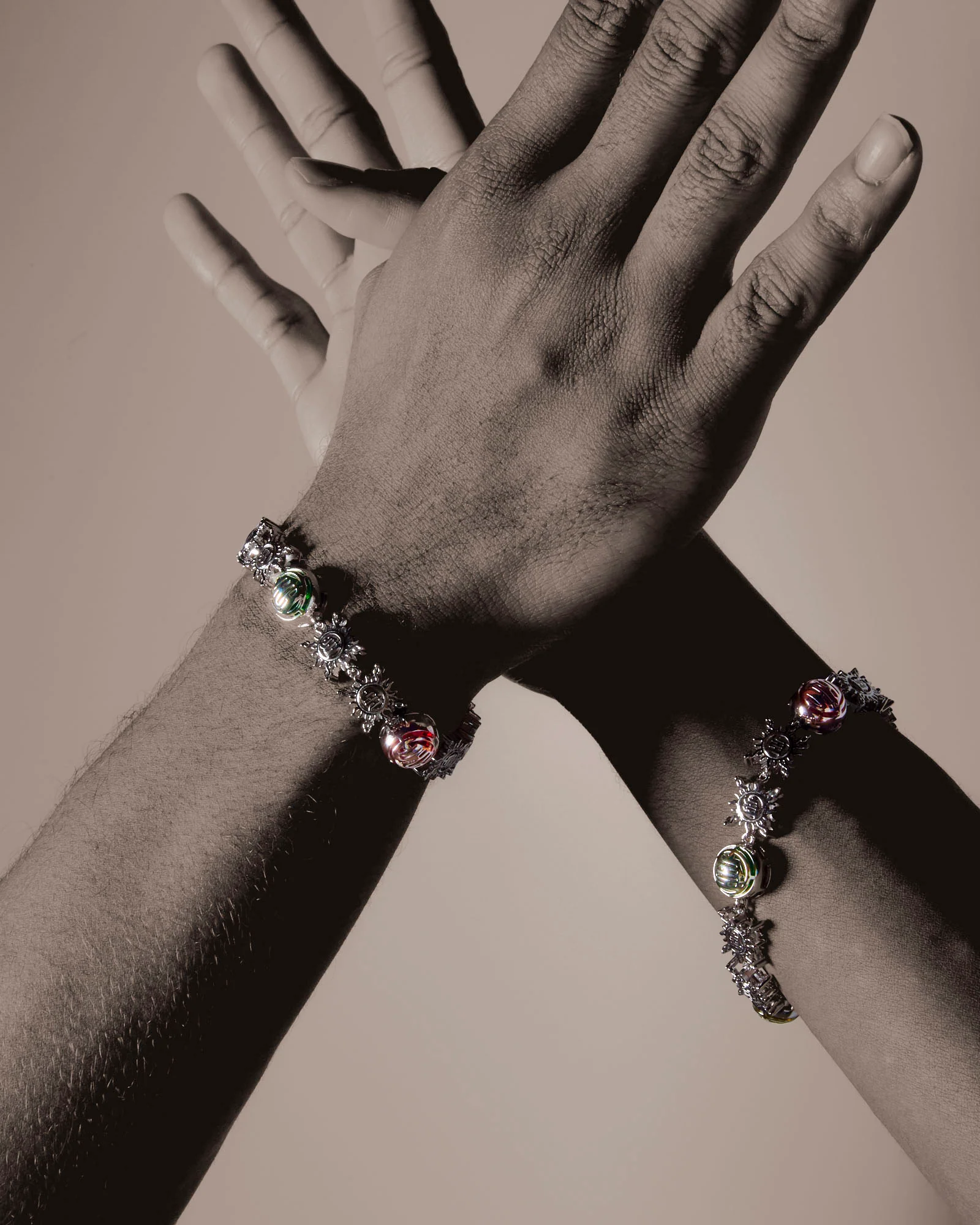 .925 SILVER MONOGRAM GEMSTONE BRACELET - Image 7