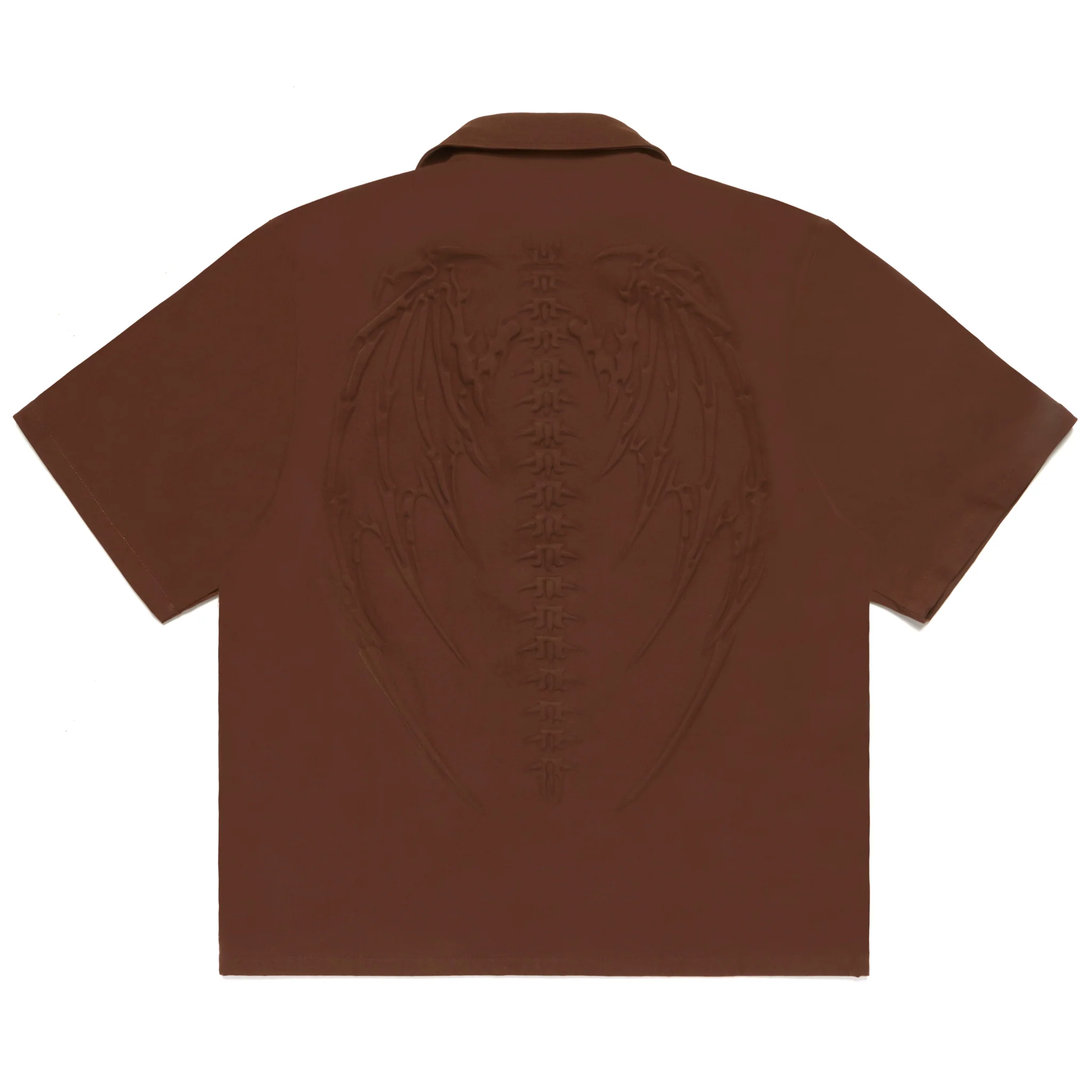 SKELETAL EMBOSSED BUTTON-UP