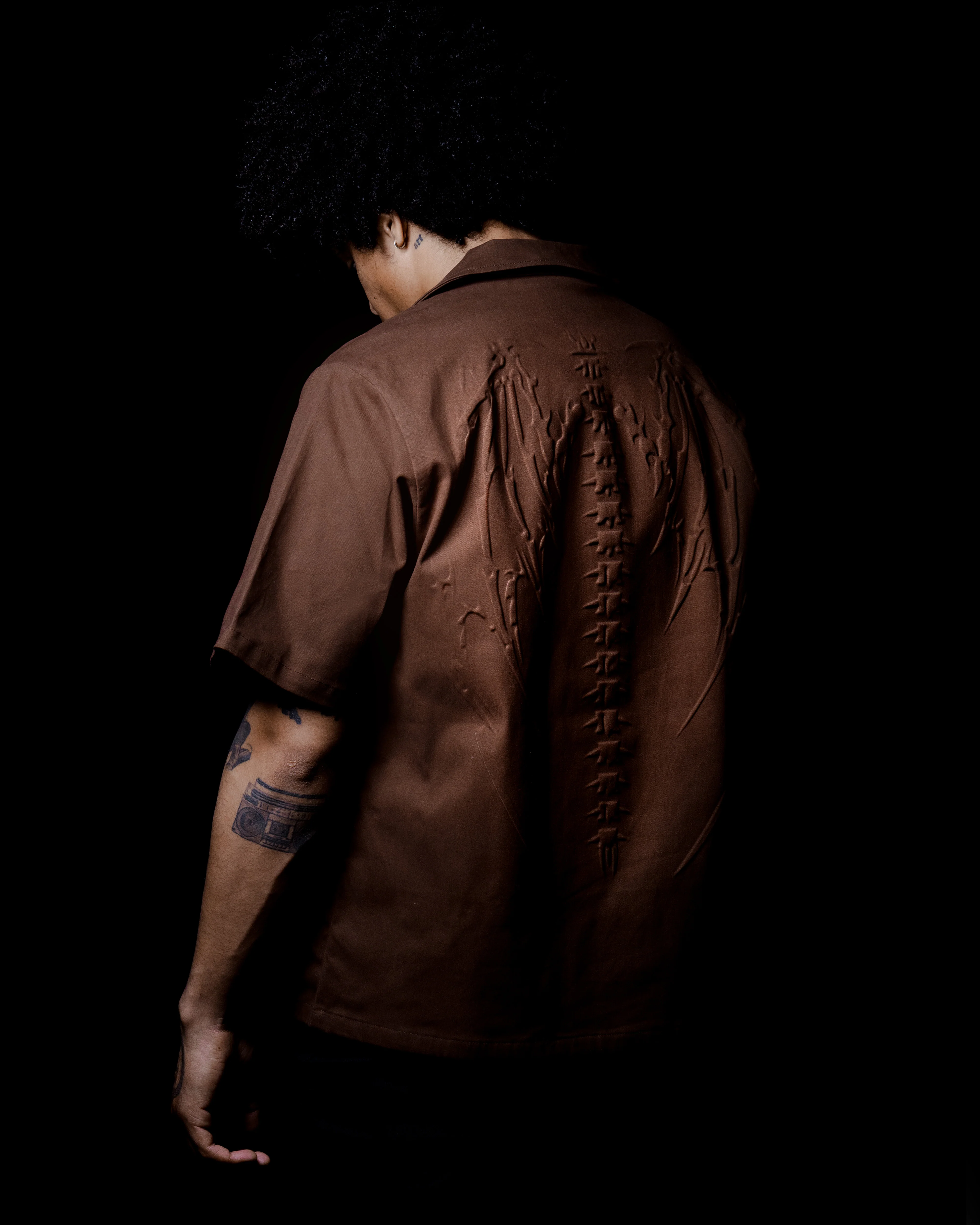 SKELETAL EMBOSSED BUTTON-UP - Image 3