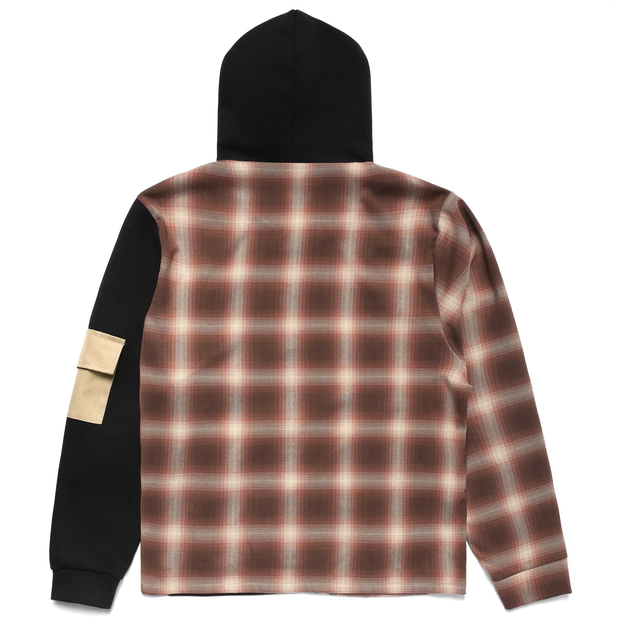 SPLIT PLAID FLEECE HOODIE - Image 2