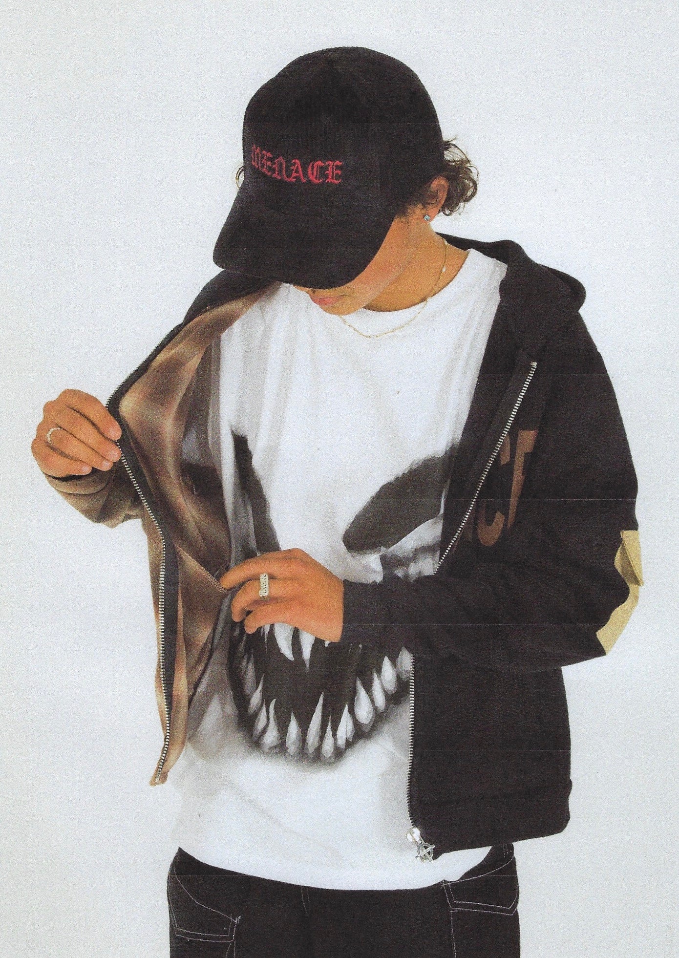 SPLIT PLAID FLEECE HOODIE - Image 4