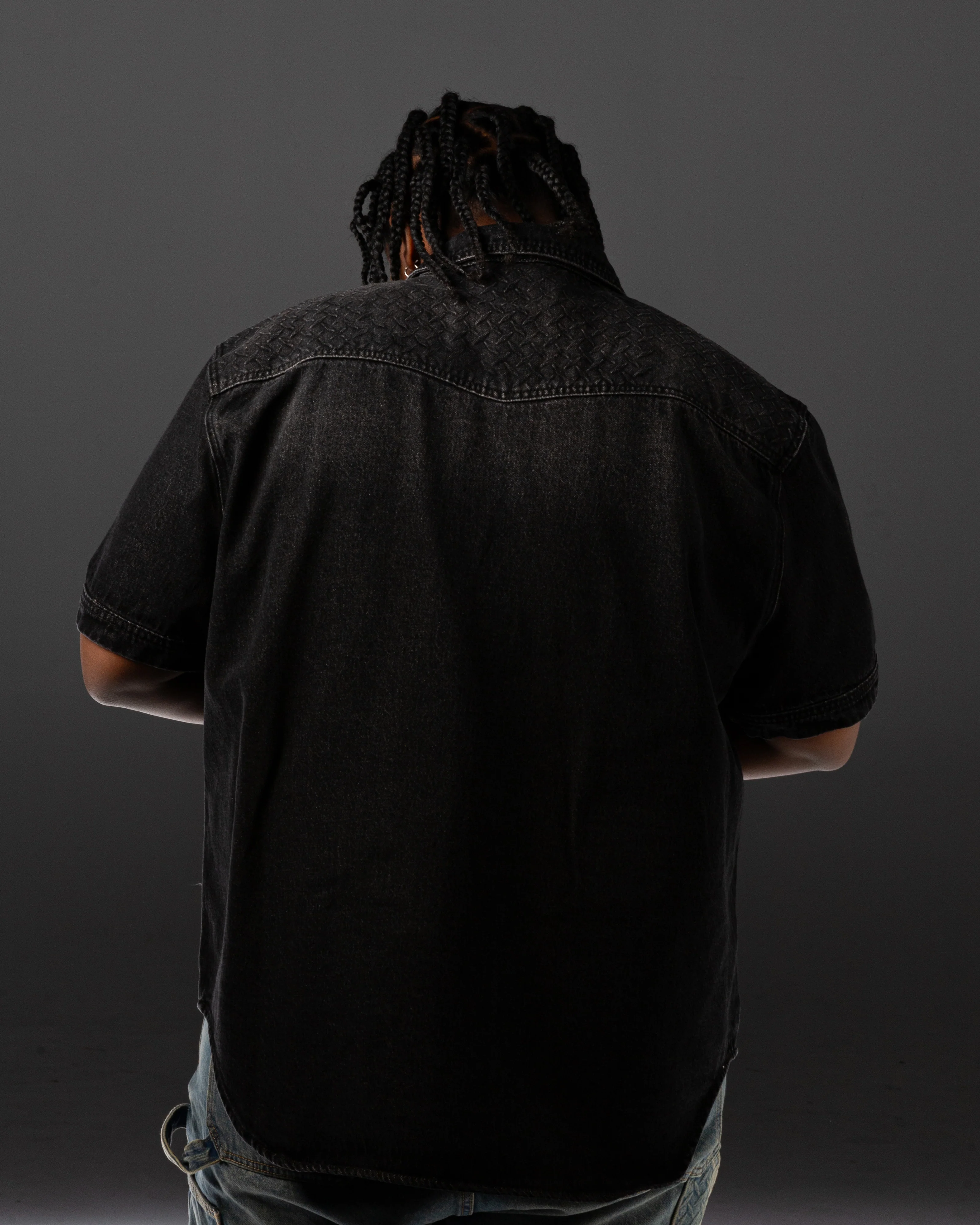 STEEL EMBOSSED DENIM WORK SHIRT - Image 7