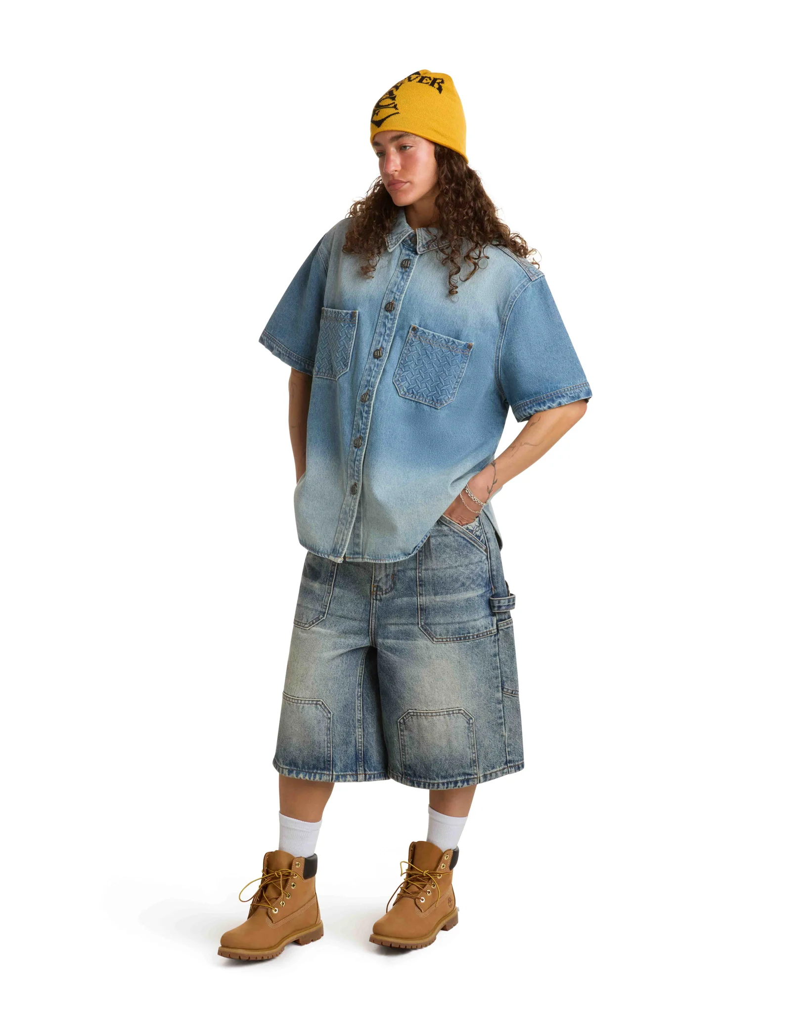 STEEL EMBOSSED DENIM WORK SHIRT - Image 5