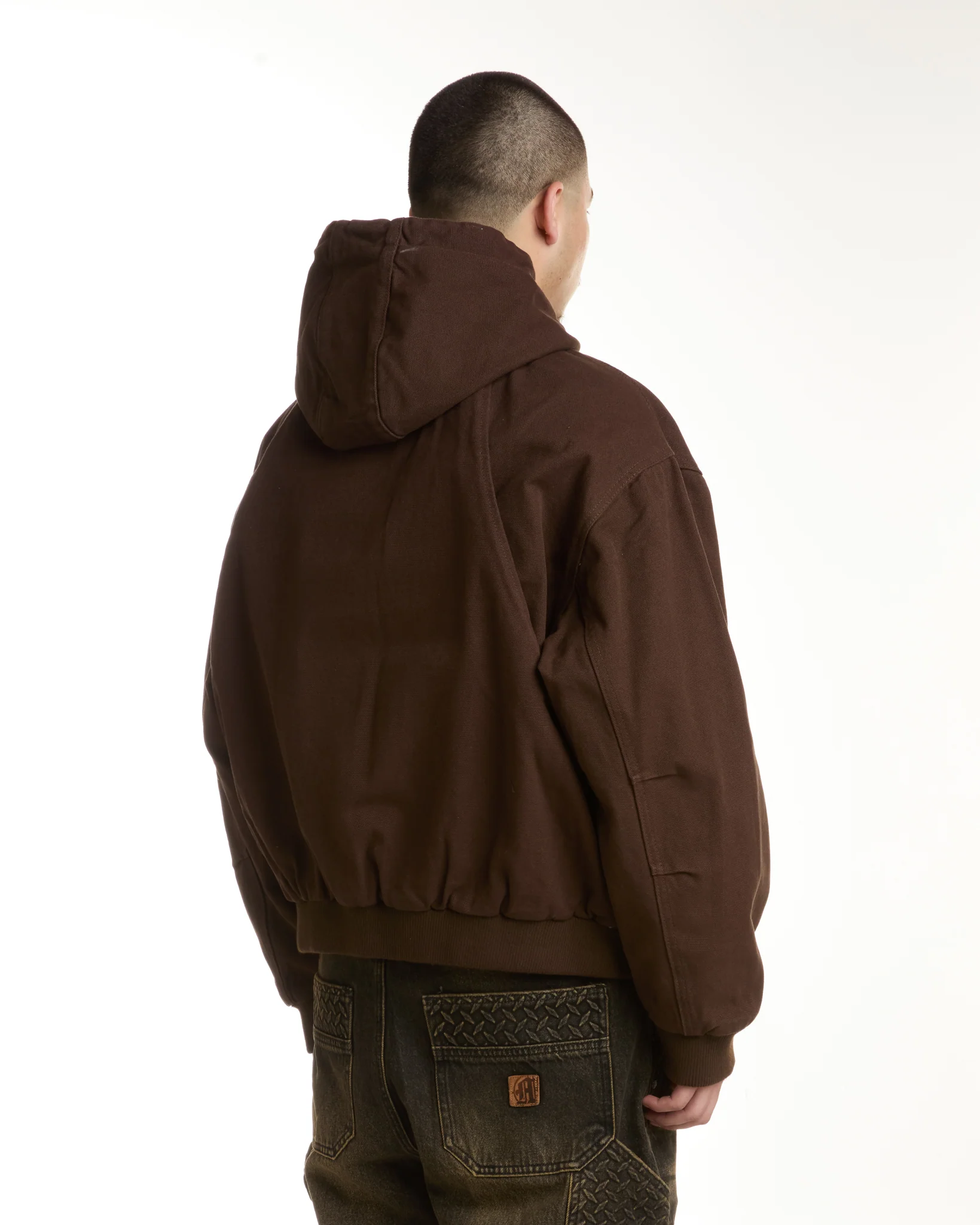 STEEL EMBOSSED CANVAS HOODED JACKET - Image 4