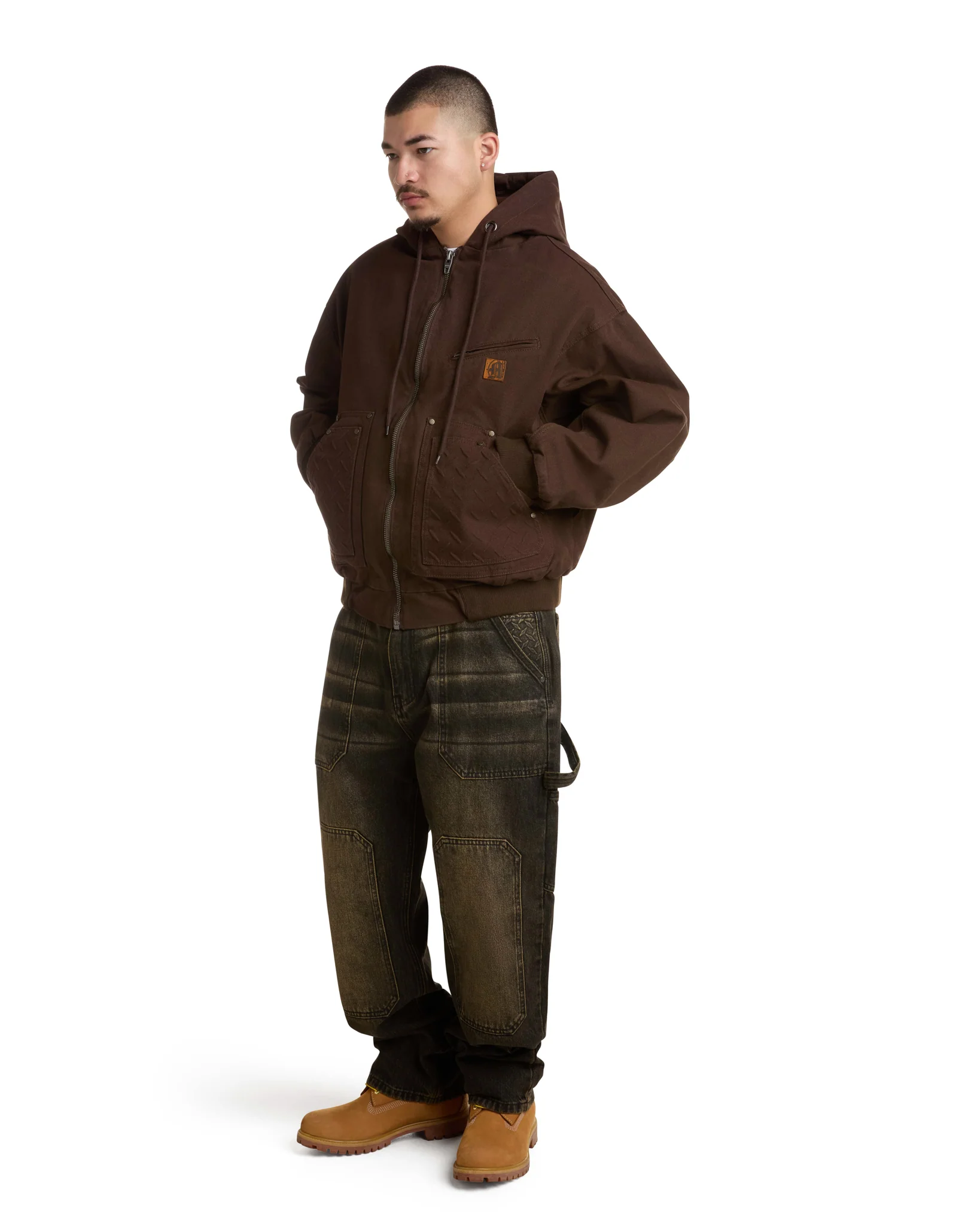 STEEL EMBOSSED CANVAS HOODED JACKET - Image 5