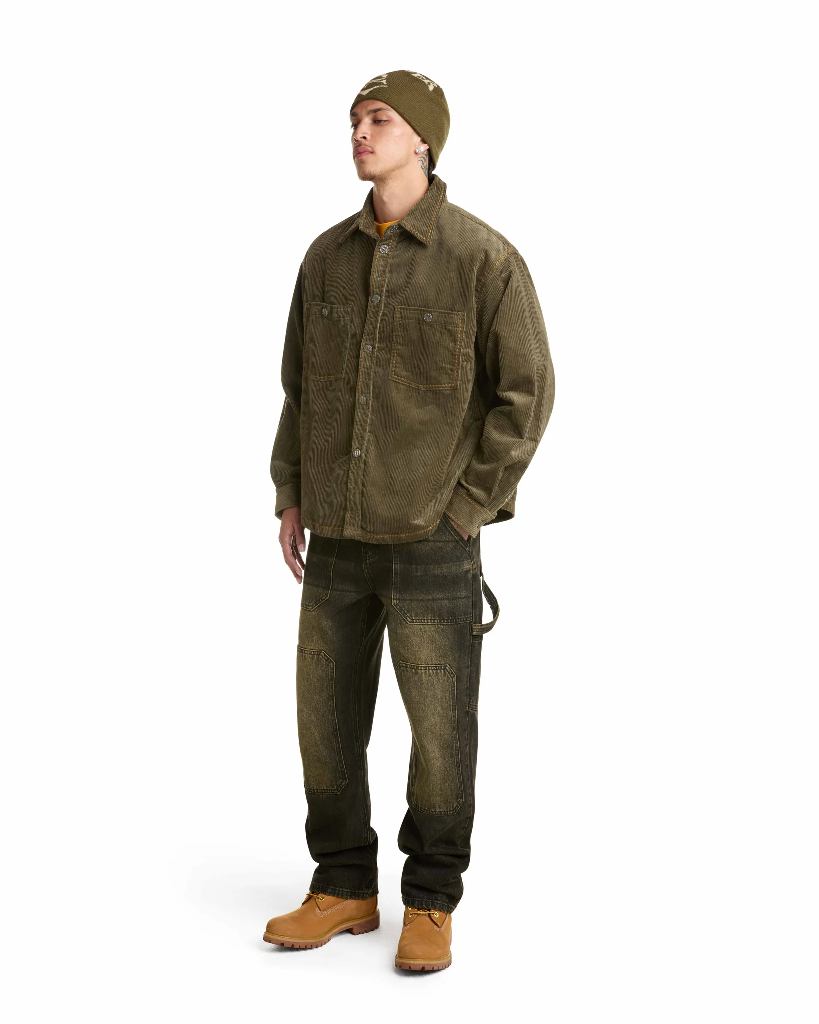 STEEL EMBOSSED DENIM CARPENTER PANTS - Image 5