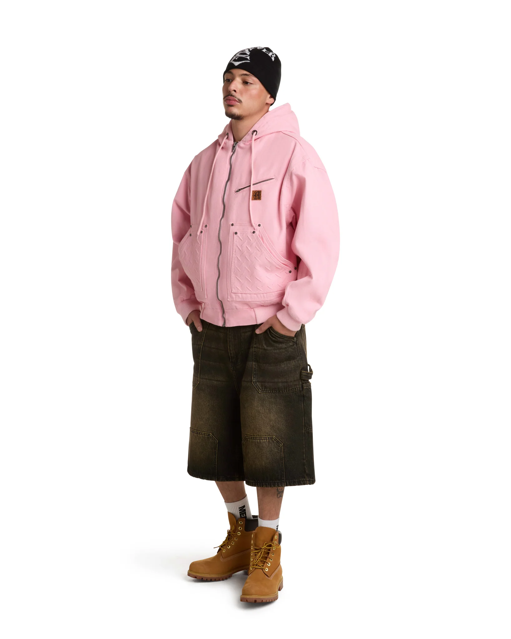 STEEL EMBOSSED CANVAS HOODED JACKET - Image 5
