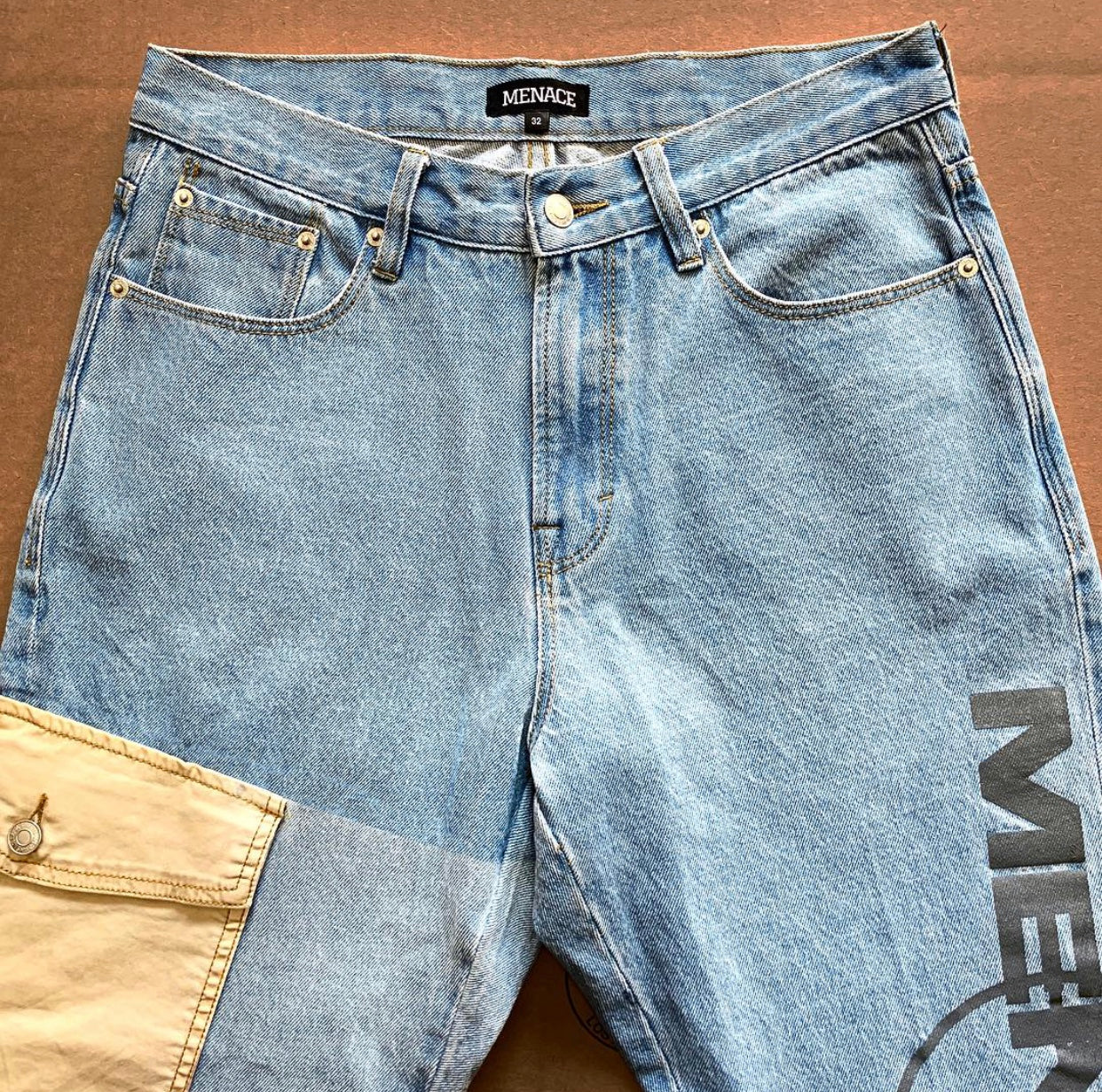 TARGET LOGO CARGO POCKET DENIM PANTS - Image 3