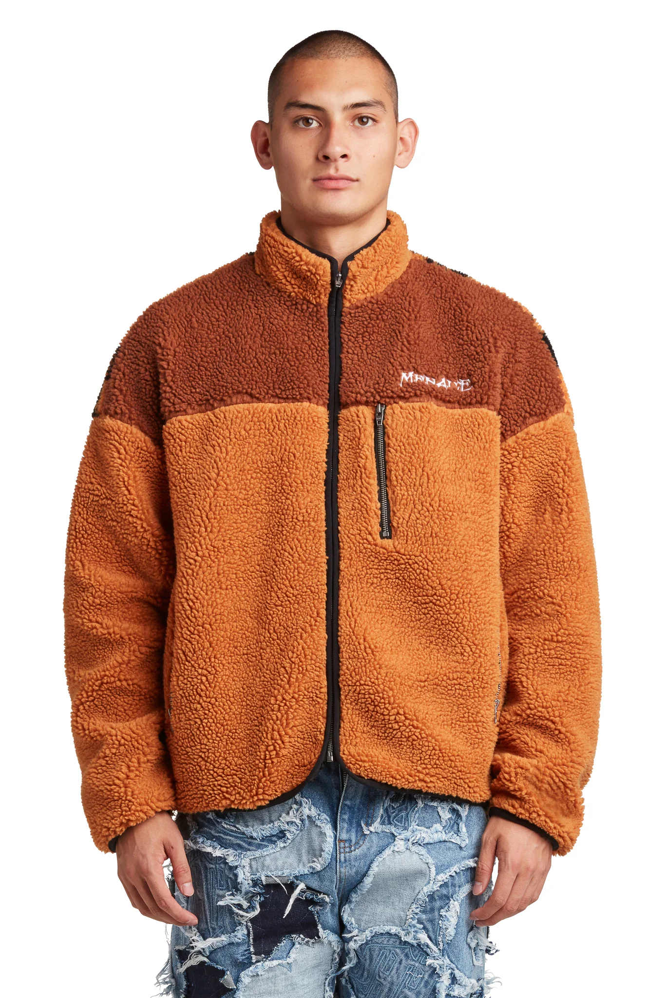 TIGER SHERPA FLEECE ZIP-UP JACKET - Image 3