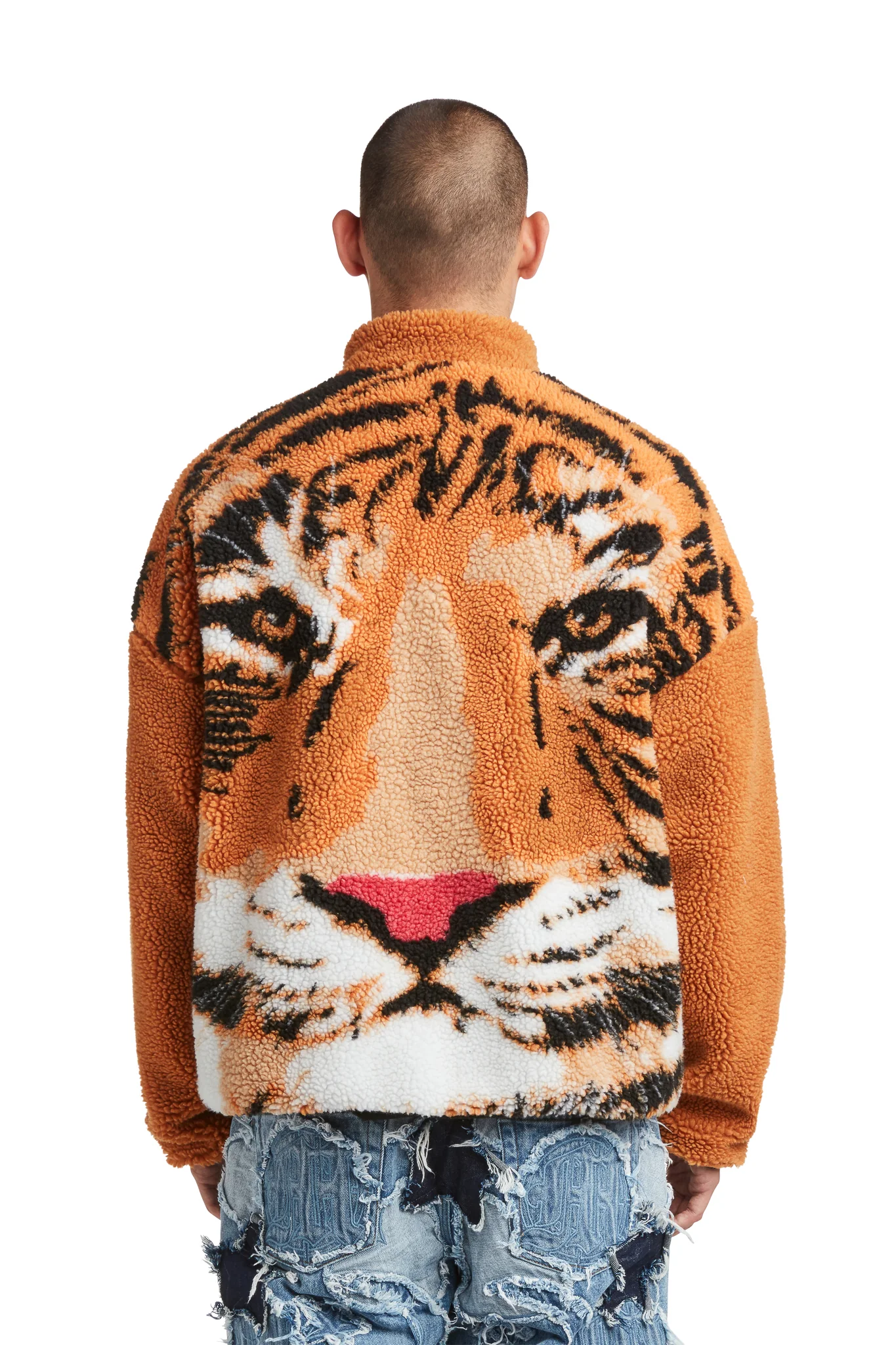 TIGER SHERPA FLEECE ZIP-UP JACKET - Image 6