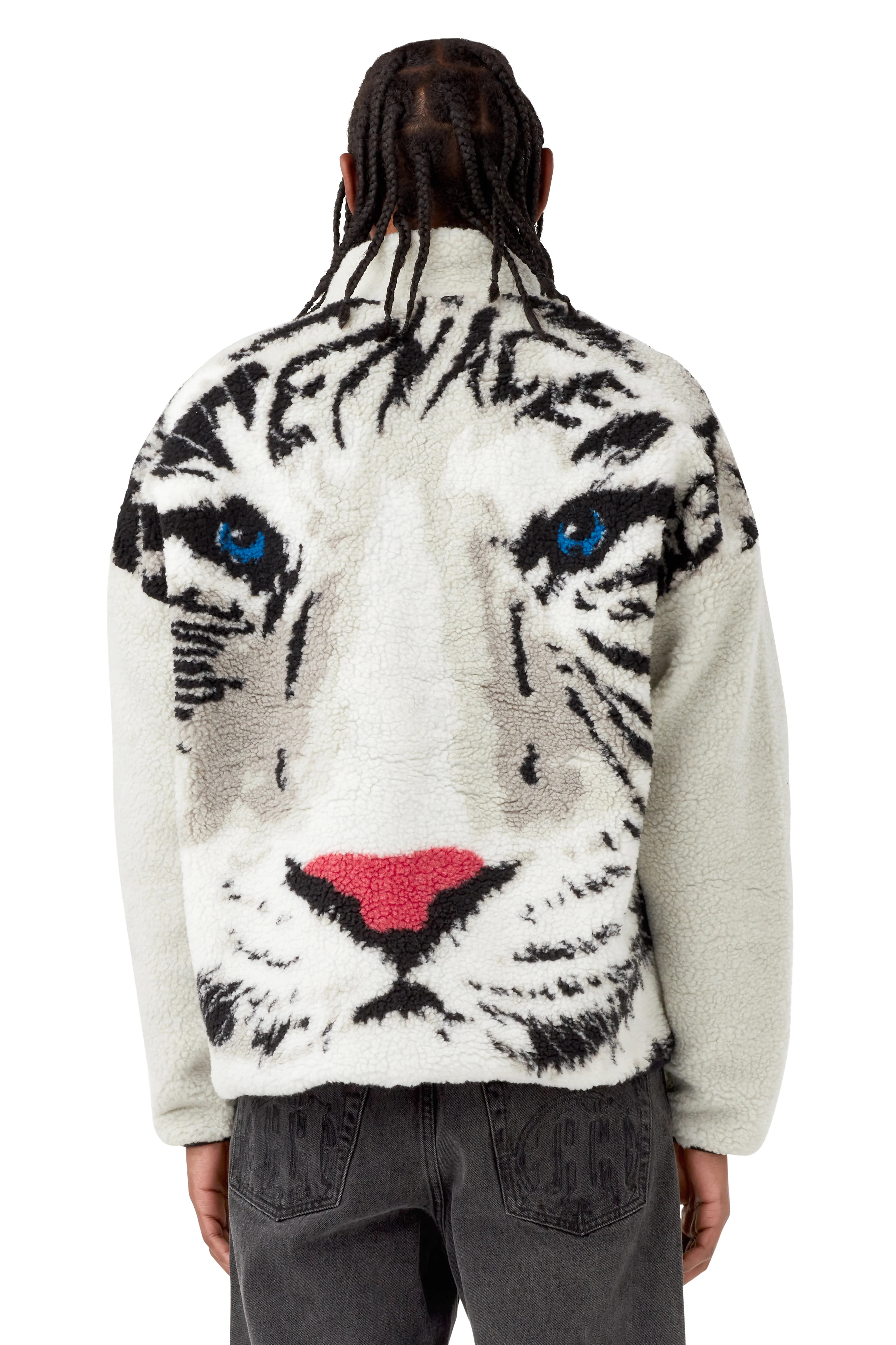 TIGER SHERPA FLEECE ZIP-UP JACKET - Image 6