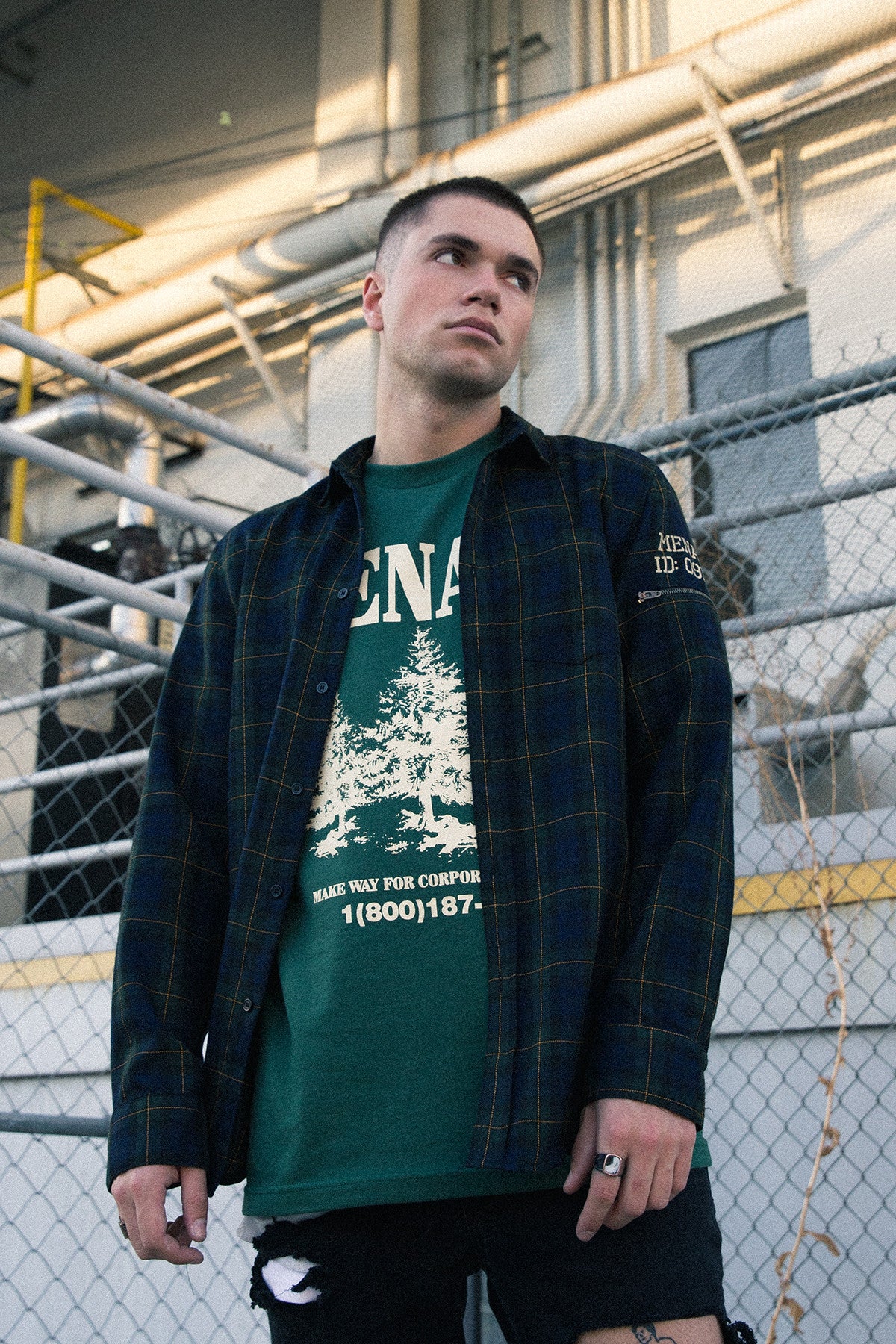 UTILITY FLANNEL BUTTON-UP SHIRT - Image 9