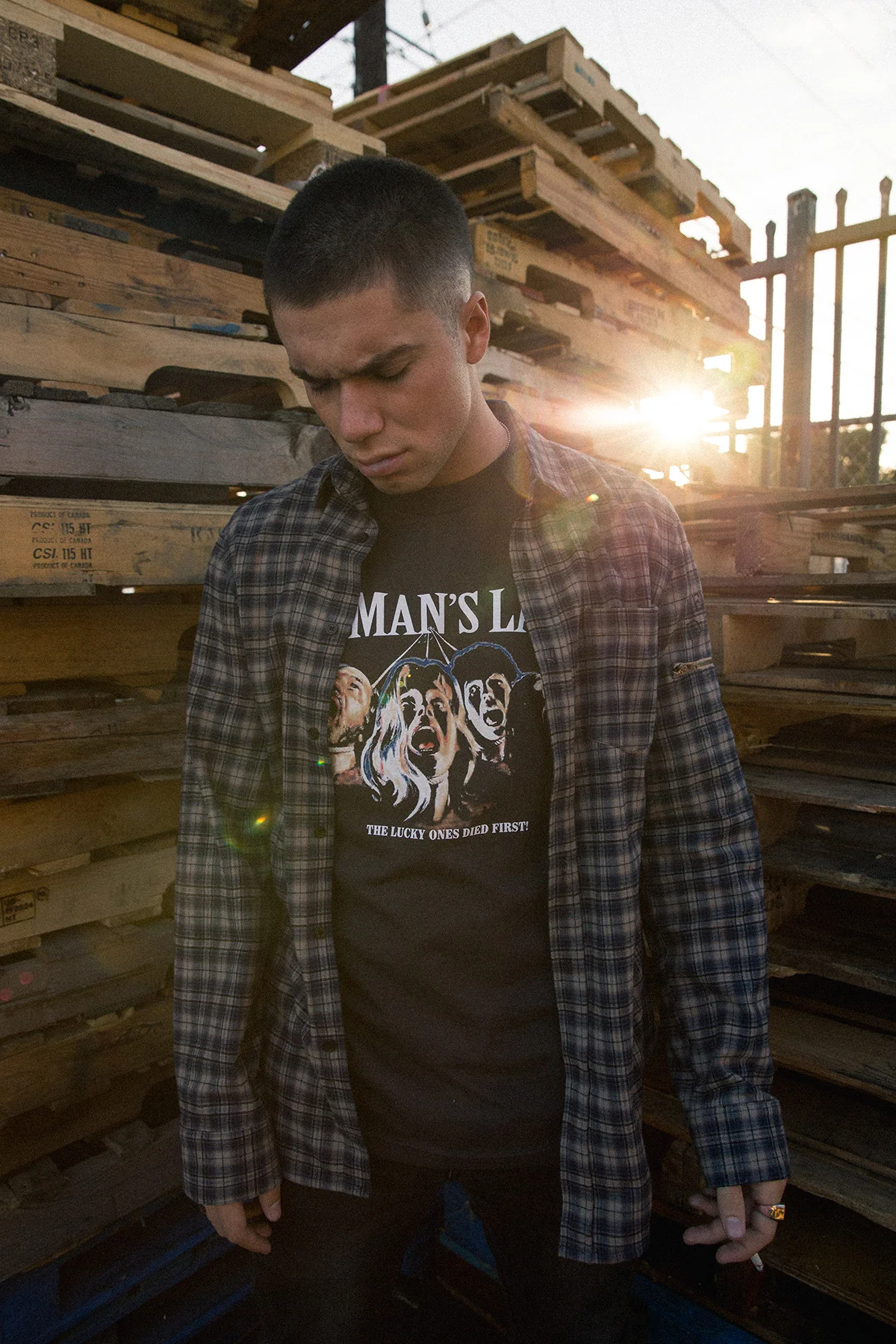 UTILITY FLANNEL BUTTON-UP SHIRT - Image 10
