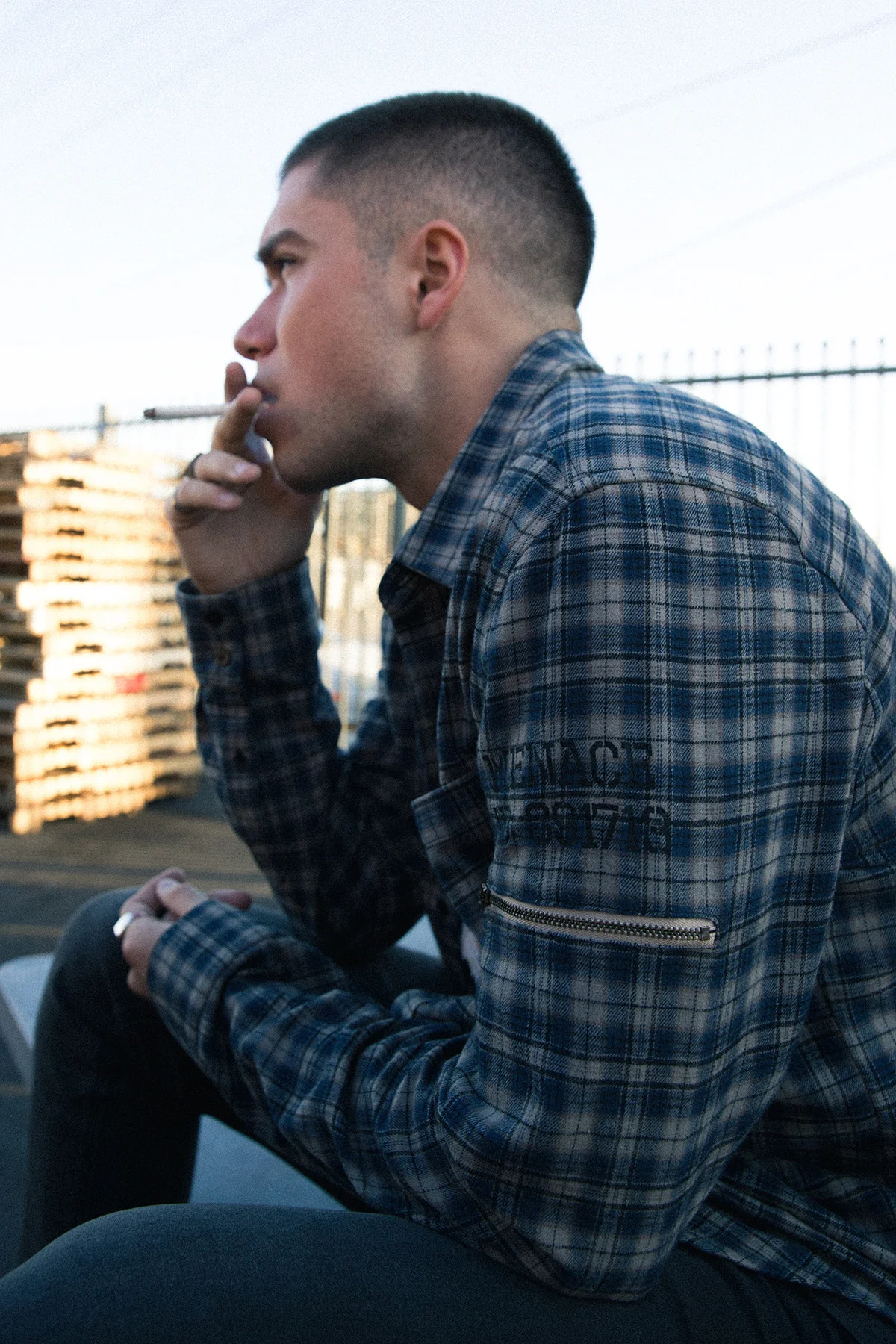 UTILITY FLANNEL BUTTON-UP SHIRT - Image 9