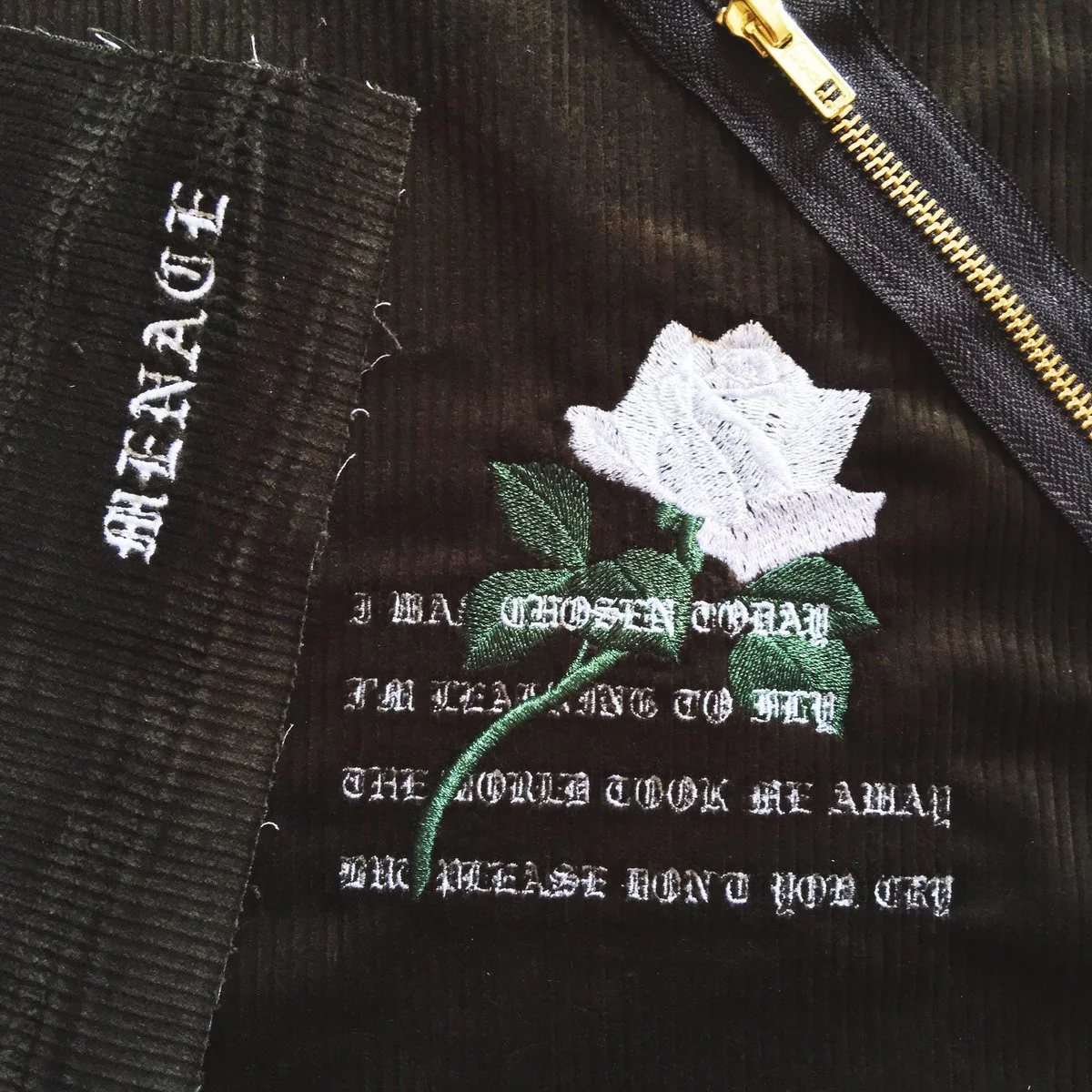 WHITE ROSE CORDUROY JACKET - Image 3